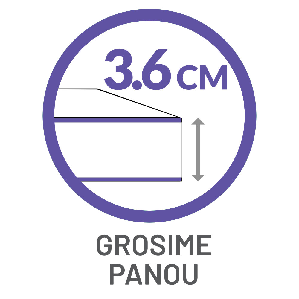 Grosime panou 3,6 cm pentru durabilitate și izolație eficientă